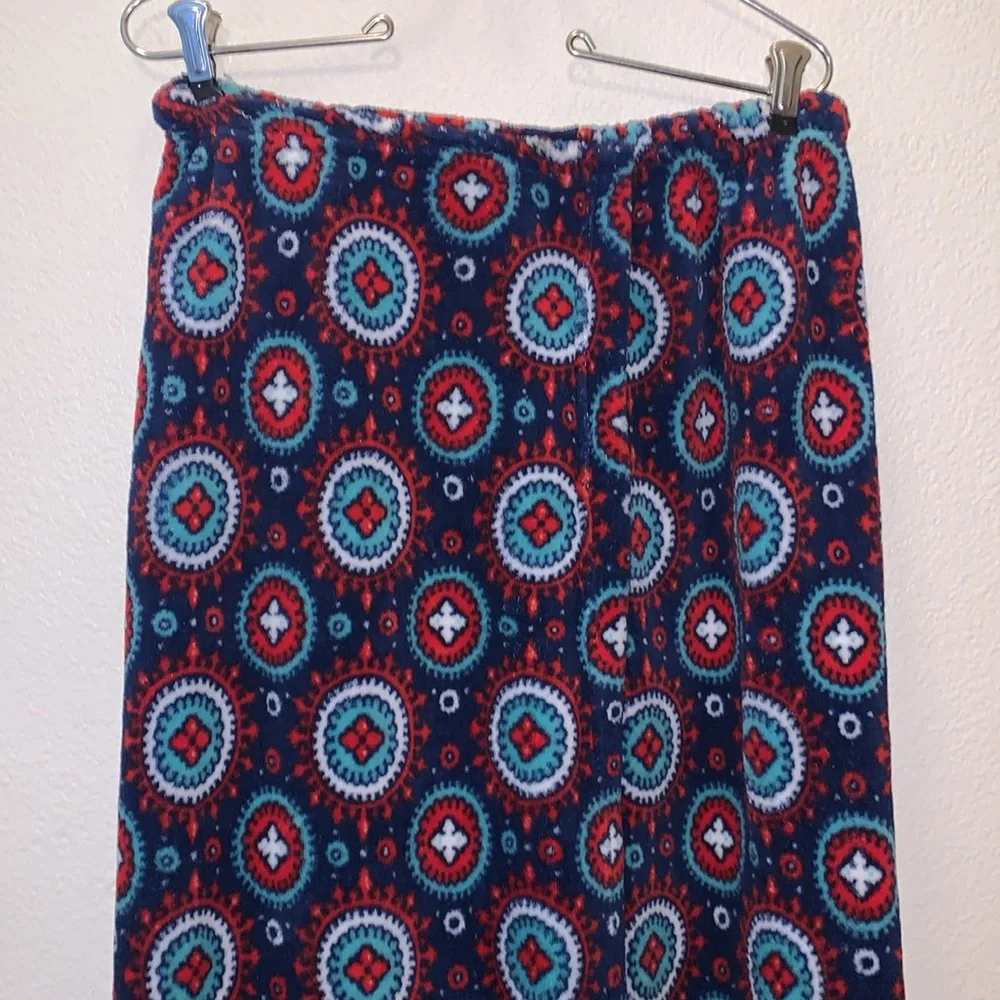 Blue Star Blue Patterned Plush towel wrap